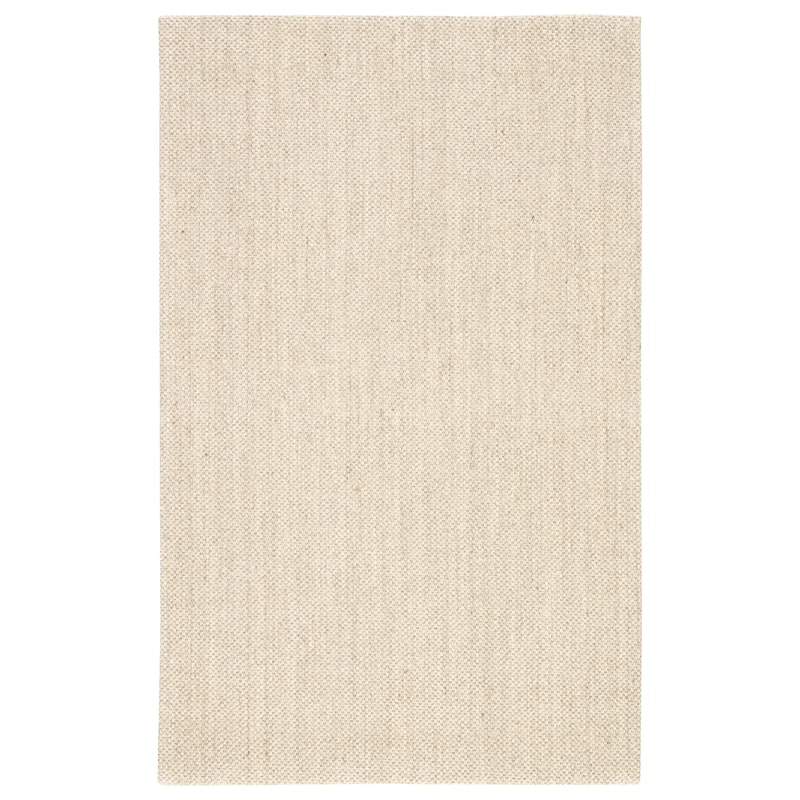 Nalani Handmade Natural Solid Area Rug - 8' x 10' - White/Taupe - Runner/Rectangle