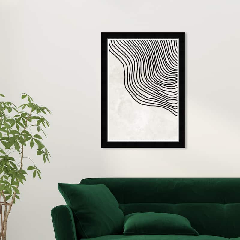 Wynwood Studio Flowing Tide Framed Boho Minimalist Abstract Prints