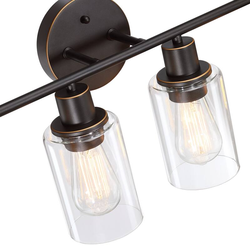 4-Light Bathroom Vanity Light with Clear Glass