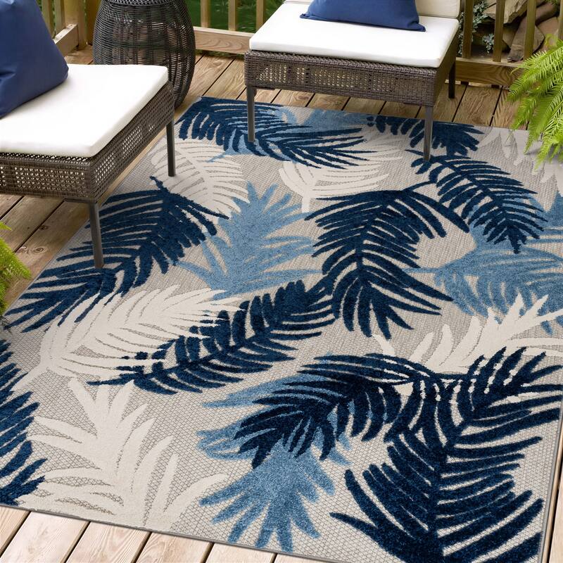 Ronda Contemporary Bohemian Indoor/Outdoor Area Rug - 6' 6"X 9'