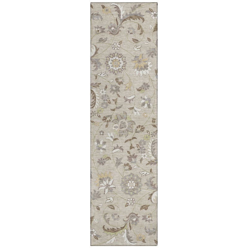 Machine Washable Indoor/ Outdoor Traditional Chantille Rug