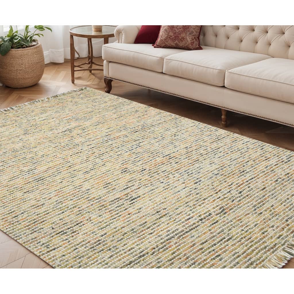 HomeRoots Striped Lodge Rectangle Area Rug - 90.00 in. x 60.00 in. x 0.40 in.