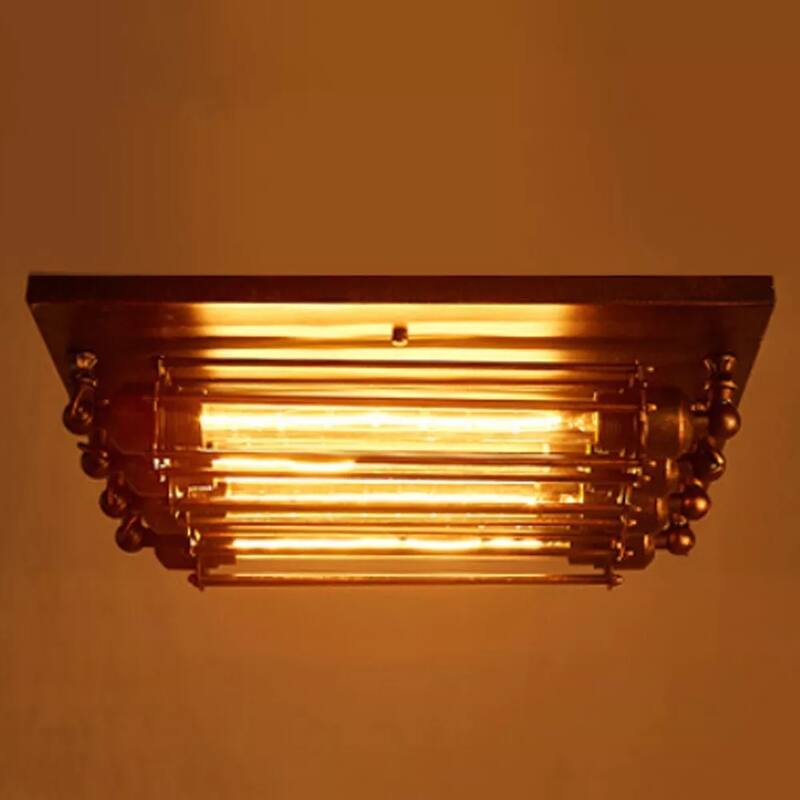 Steampunk Ceiling Lamp Cage Chandelier Light Pendant Loft Fixtures - 18" x 5"