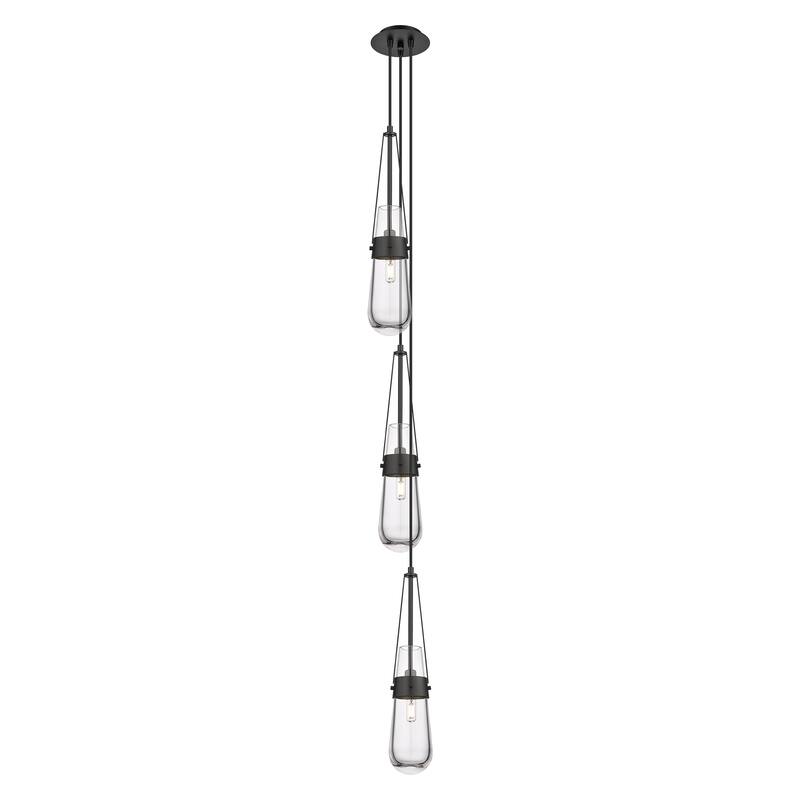 Innovations Lighting Milan - 3 Light 4" Cord Hung Multi Pendant - 6" Canopy
