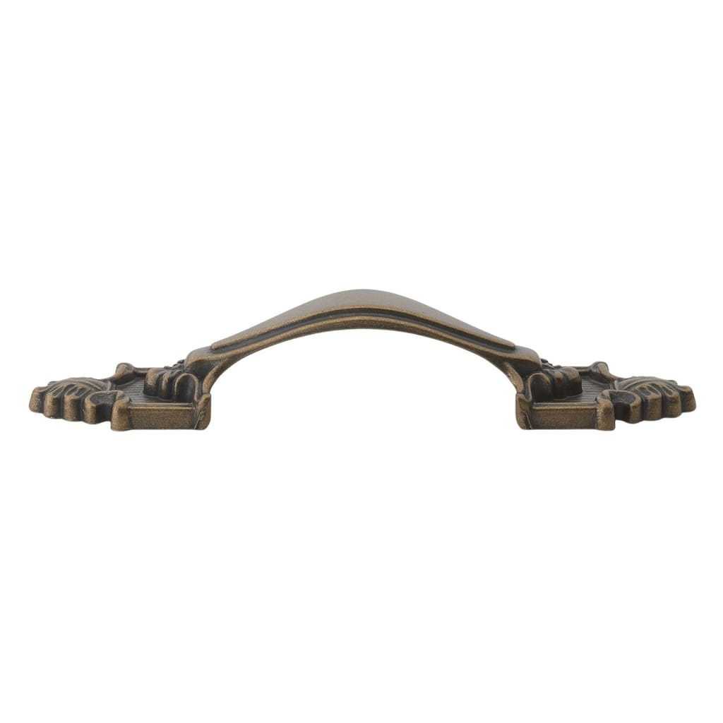 GlideRite 3.5-inch Antique Brass Deco Cabinet Pulls (Pack of 10 or 25)