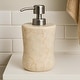 preview thumbnail 6 of 10, Creative Home Curvy Collection Champagne Marble Liquid Soap Dispenser, Lotion Dispenser - Beige