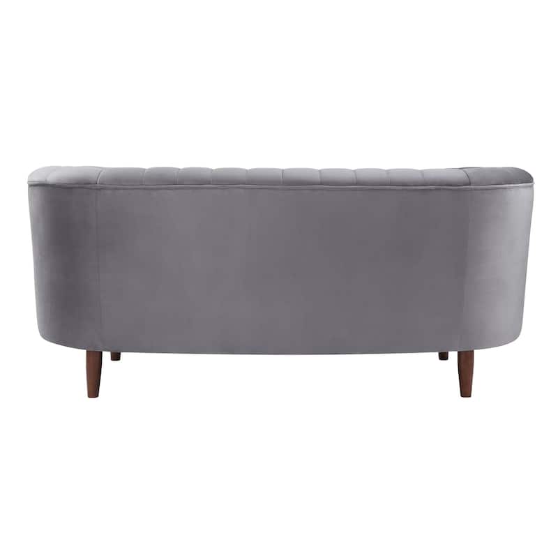 Yanna Tufted Loveseat with Wooden Leg