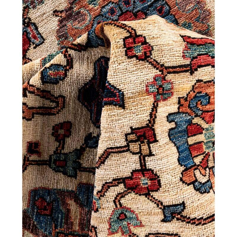 Serapi One-of-a-Kind Hand-Knotted Area Rug - Ivory - 8' 1" x 9' 11"