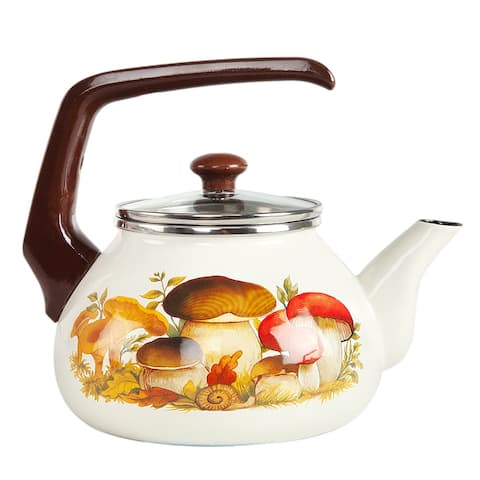 STP Goods 2.3Qt Mushrooms Enamel Kettle - 2.3 Qt