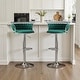 preview thumbnail 138 of 155, Velvet Upholstered Adjustable Bar Stool Swivel Counter Chair Set of 2 Set of 2 - Dark Green/Silver