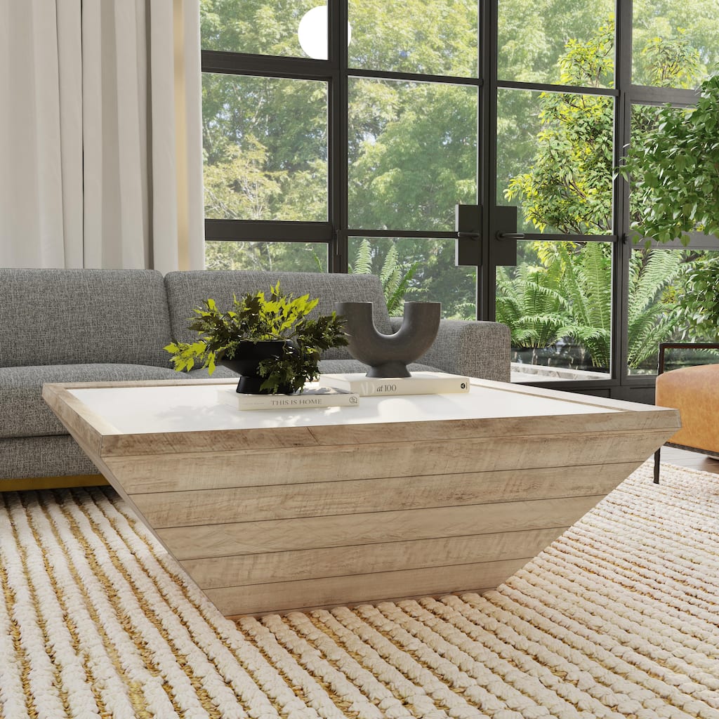 Classic Home Dalton Square Reclaimed Wood Coffee Table