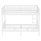 preview thumbnail 6 of 10, White Metal Twin XL Over Twin XL Bunk Bed with Under Bed Storage and Safety Guardrails