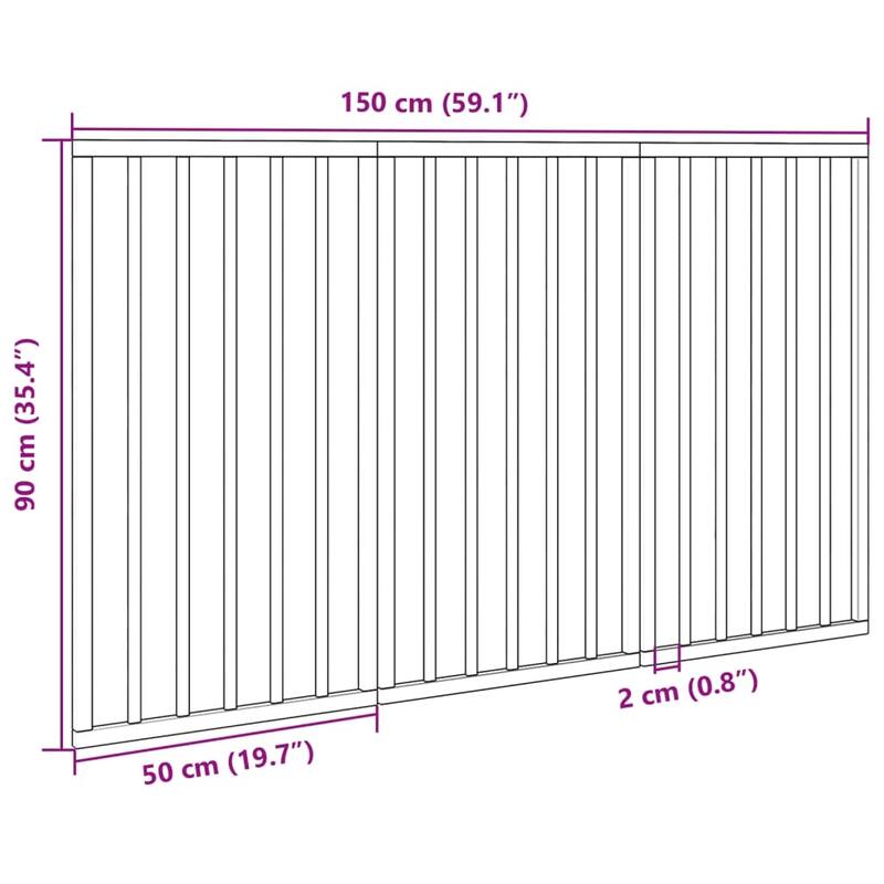 vidaXL Dog Gate Foldable Poplar Wood