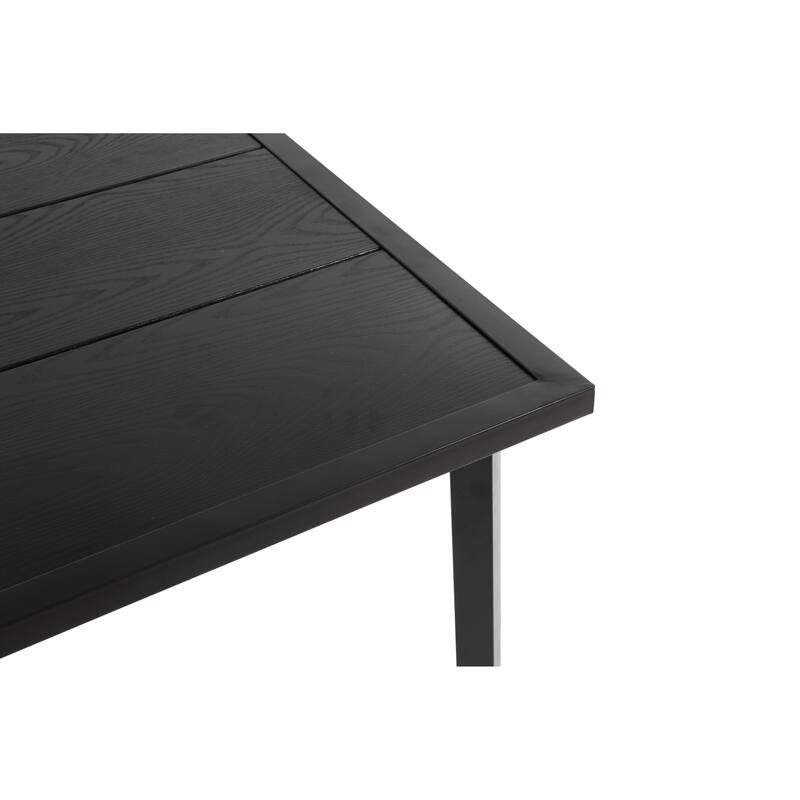 Patio Dining Set 5-Piece Wicker Outdoor Table and Chairs with Square Steel Tabletop Patio Table and Chairs Set