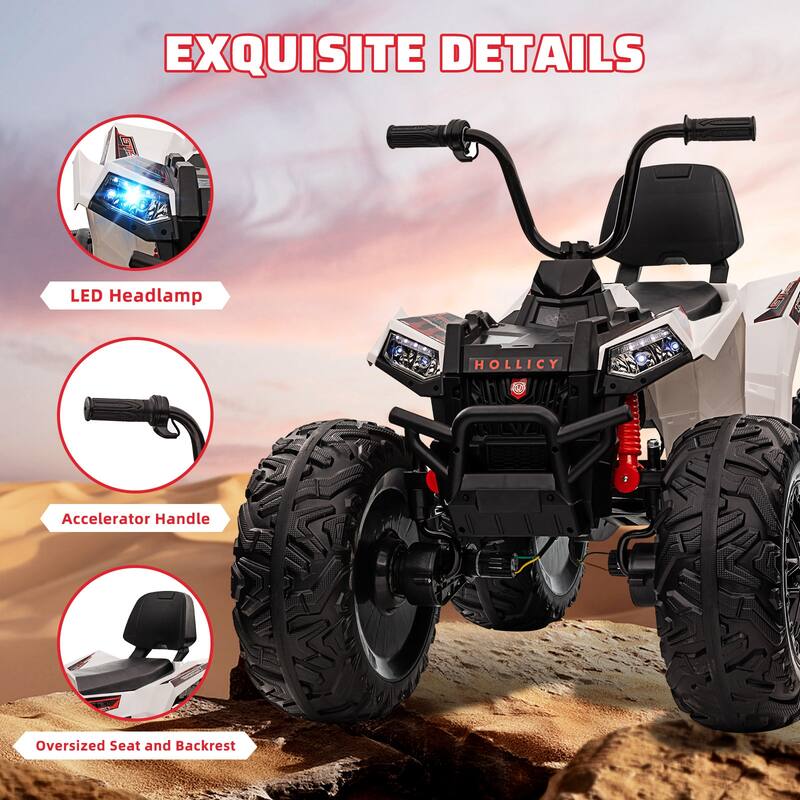 24V Electric Ride on Car Metal Suspensions, LED Light and Music