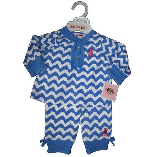 Shop Juicy Couture Baby Girls 2 Piece Loungewear Set Blue White