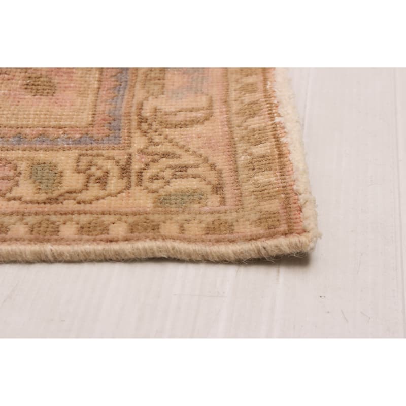 ECARPETGALLERY Hand-knotted Antalya Vintage Light Pink Wool Rug - 9'7 x 12'10