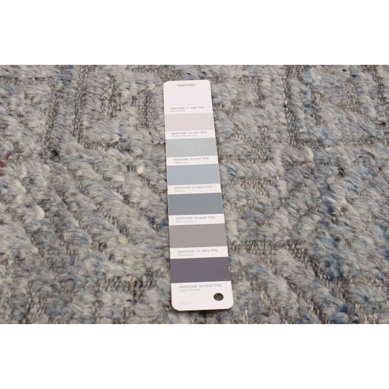 ECARPETGALLERY Hand-knotted Tangier Grey Wool Rug - 5'4 x 7'8