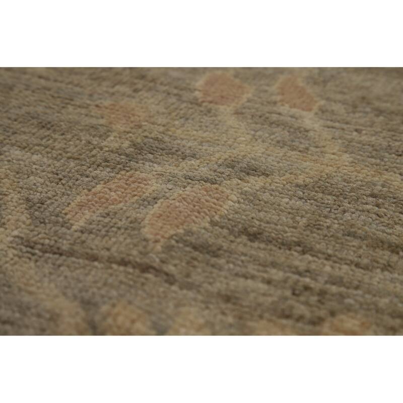 Vegetable Dye Oushak Turkish Large Rug Handmade Wool Carpet - 10'2"x 13'9"