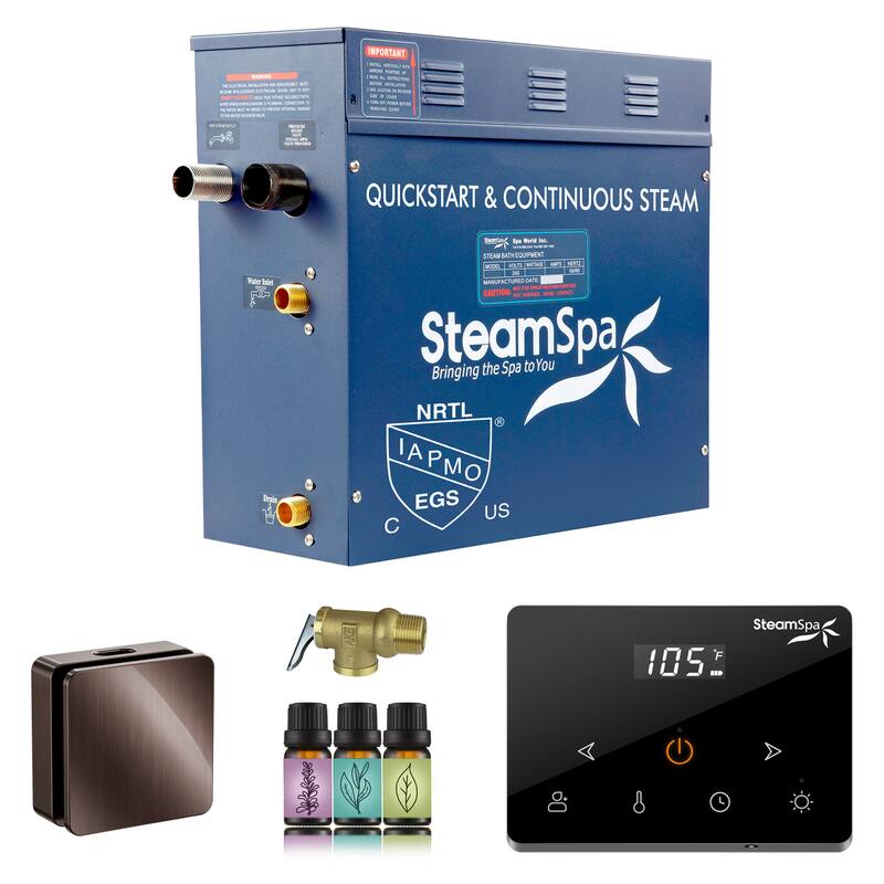 Oasis Series 7500-Watts Steam Generator with Continuous Steam Plus Fully Wireless Handheld Control - Oil Rubbed Bronze