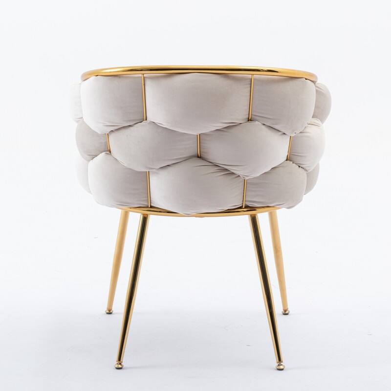 Set of 2 Velvet Accent Chairs - Modern Stool for Bedroom Dresser, Vanity, and Seating