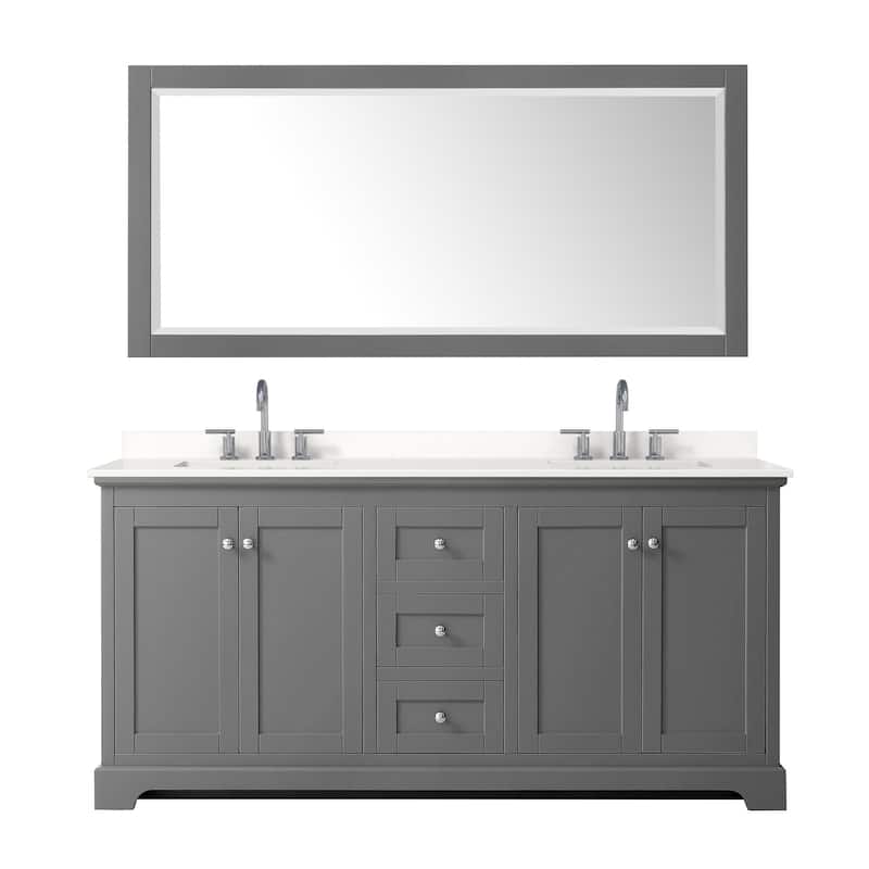 Wyndham Collection WCV232372D-QTZ-US3M70 Avery 72" Free Standing