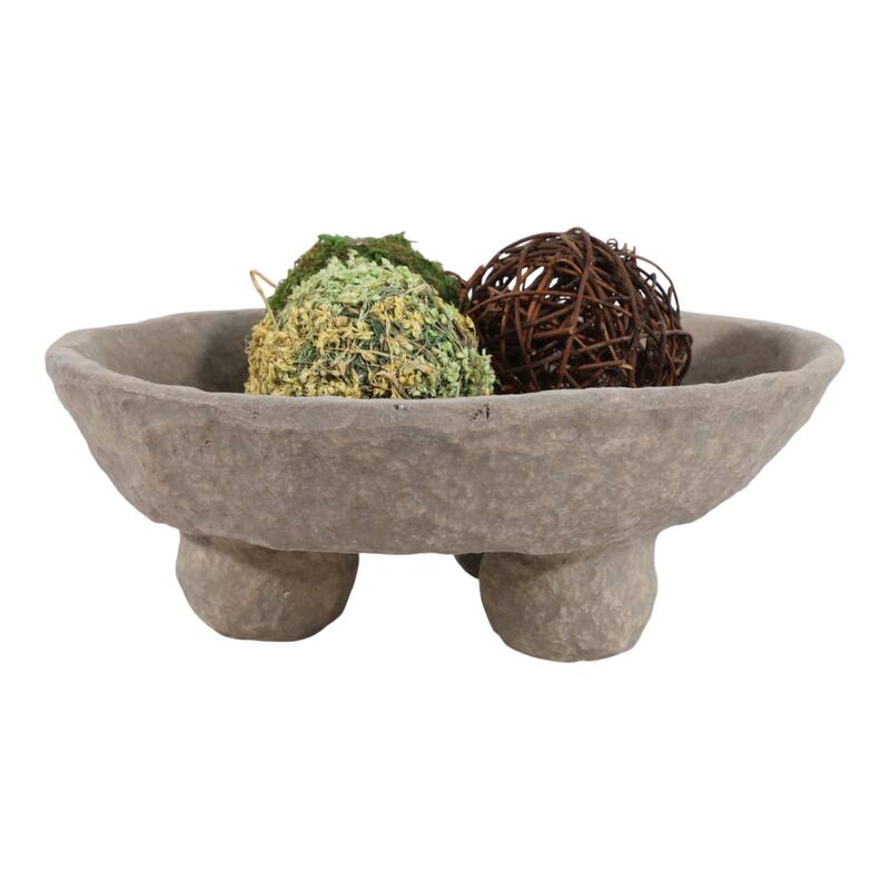 Pottery Paper Mache Bowl Artisanal Handcrafted Sculptural