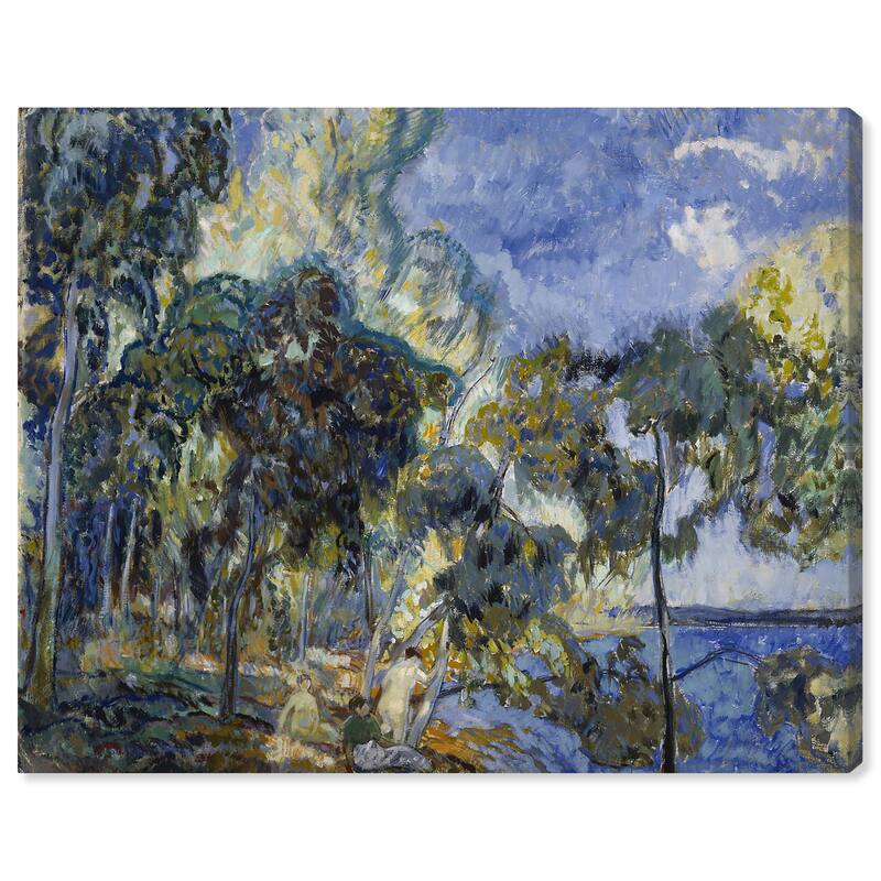Wynwood Studio Canvas Classic and Figurative Landscape in Korpilahti by Yrjo Ollila Blue and Traditional Wall Art Canvas Print