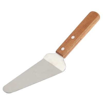 Metal Spade Wooden Handle Cake Pizza Cookie Spatula Tool Light Brown - Silver,Brown - 10" x 2.4" x 2"(L*W*H)