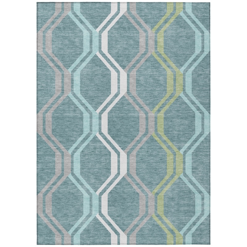 Machine Washable Indoor/ Outdoor Contemporary Dimensions Chantille Rug