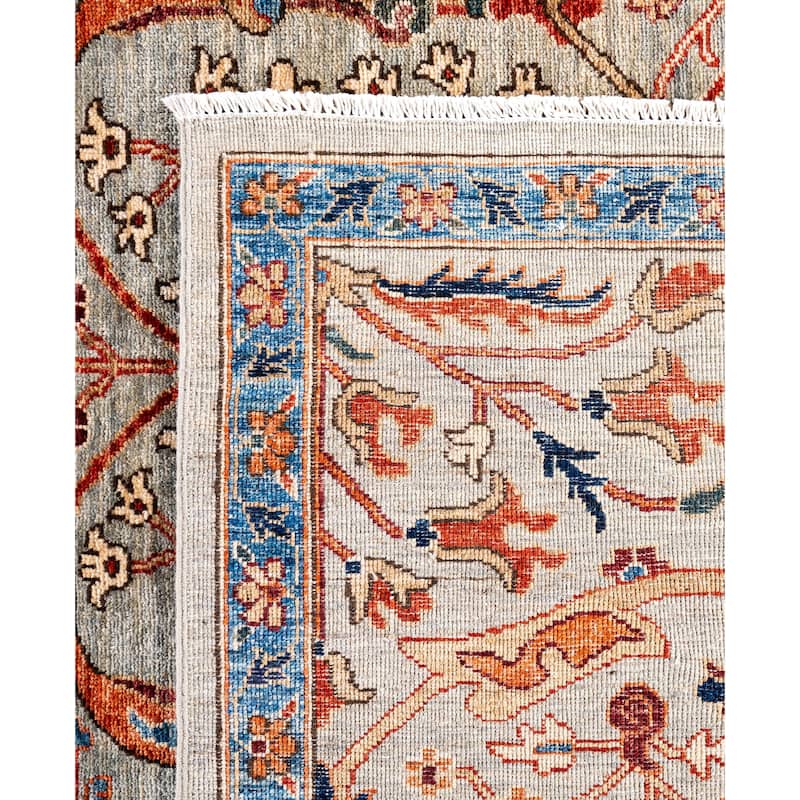 Serapi One-of-a-Kind Hand-Knotted Area Rug - Gray - 8' 0" x 10' 0"