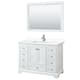 Option White, Chrome Trim, White Cultured Marble Top