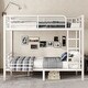 preview thumbnail 1 of 3, Full over Full Size Metal Bunk Bed for Teens and Adults, No Box Spring Needed