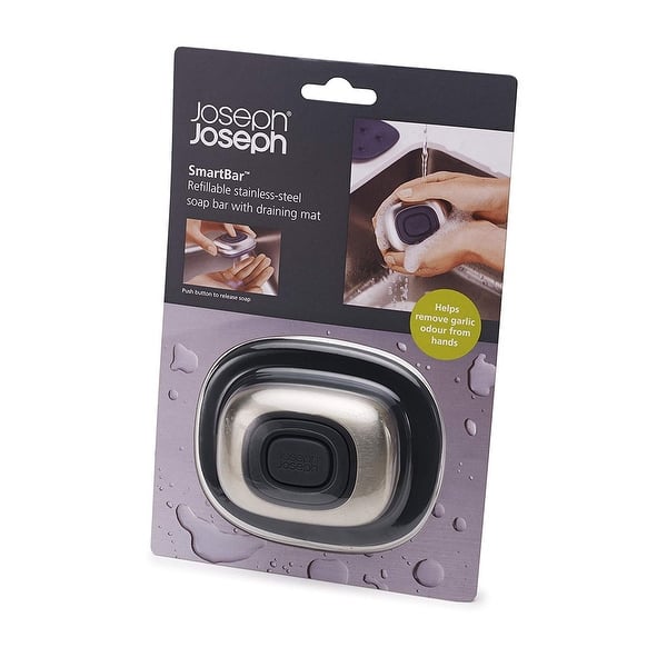 Joseph Joseph Smart Refillable Soap Bar & Dish, Grey - Bed Bath