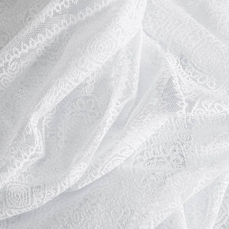 Stripe Lace Gorgeous Sheer Rod Pocket Valance