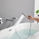 preview thumbnail 6 of 41, Solid Brass 2 Handle Wall Mounted Roman Tub Faucet With Handheld Shower