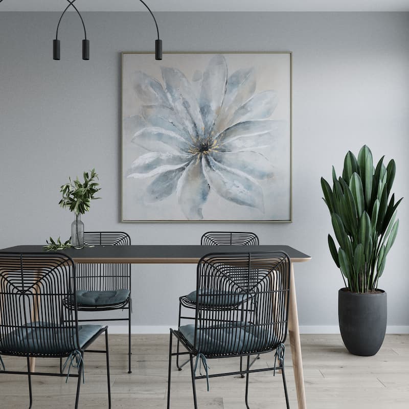Radiant Blossom Large Framed Hand Painted on Canvas - 50 x 50