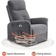 preview thumbnail 22 of 33, MCombo Modern Fabric Power Recliner, Electric Swivel Glider Rocker Recliner Chair for Nursery with USB Ports, Side Pockets 7763