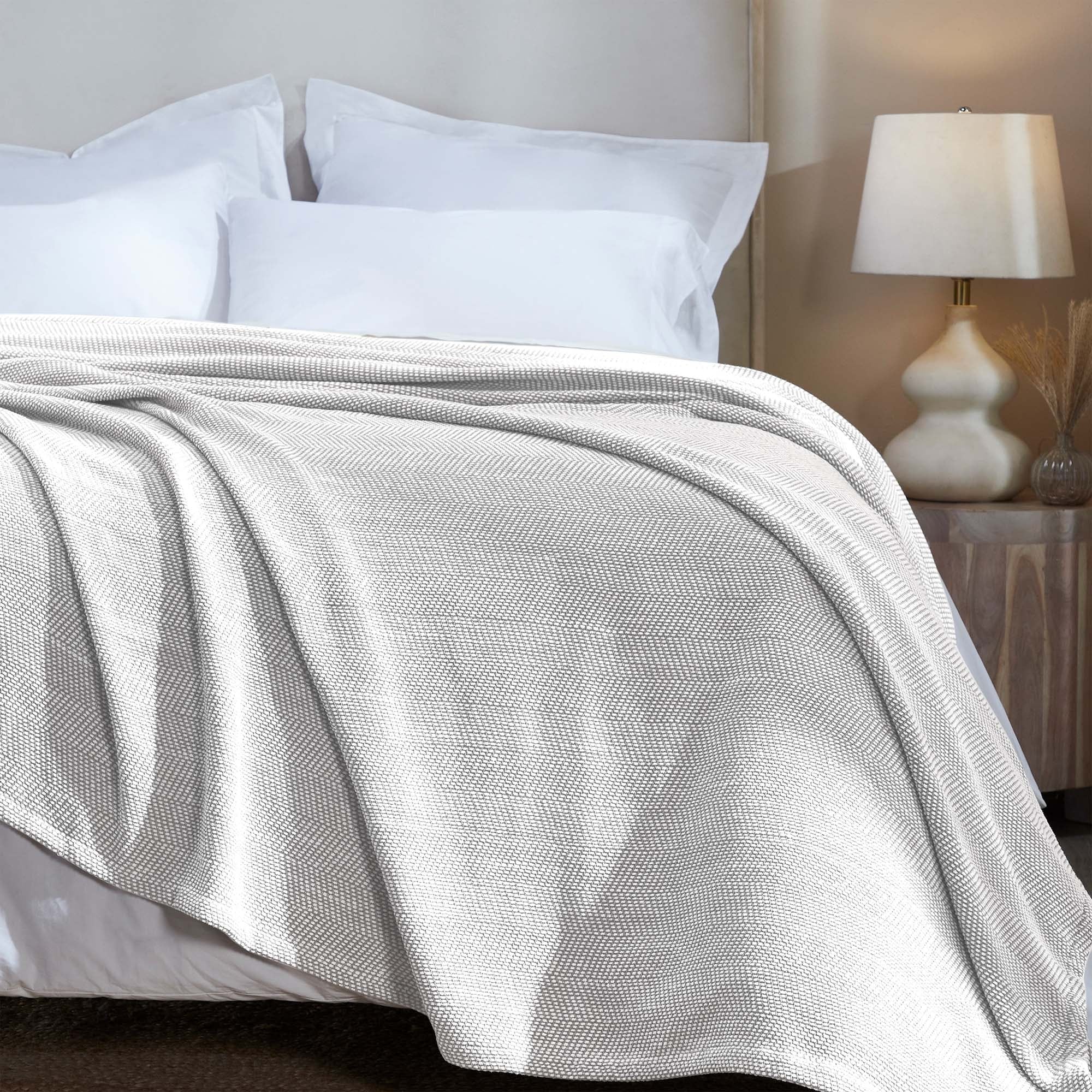 Superior Maya Chenille Herringbone Cotton Blanket