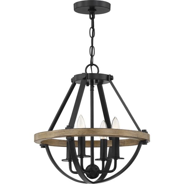 slide 1 of 1, Bartlett 4-Light Pendant in Earth Black