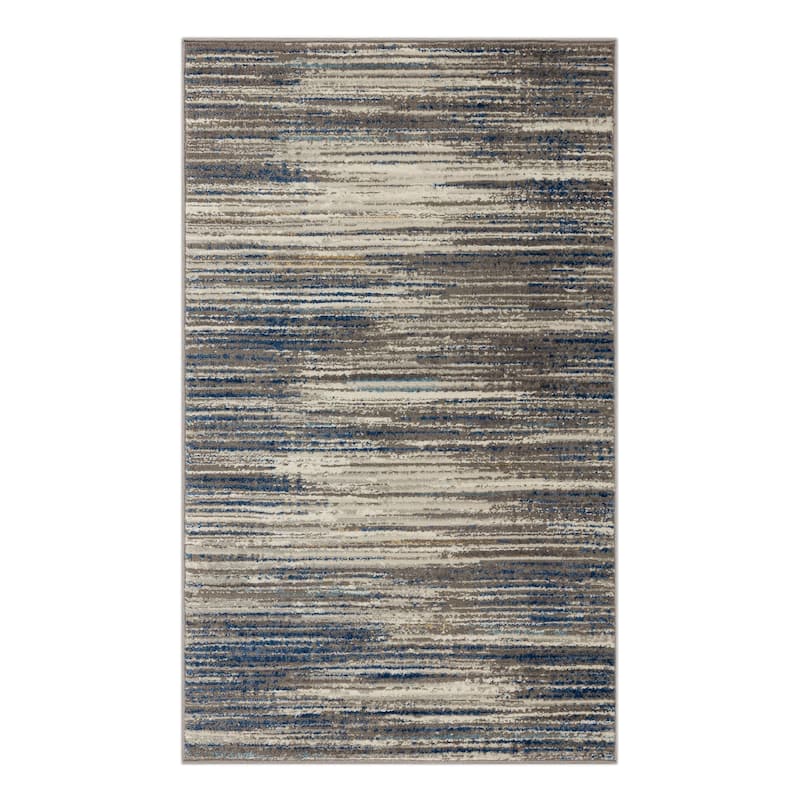 Mohawk Home Urban Abstract Stripe Woven Area Rug - 3' 9" x 6' - Grey/Dark Blue - Rectangle