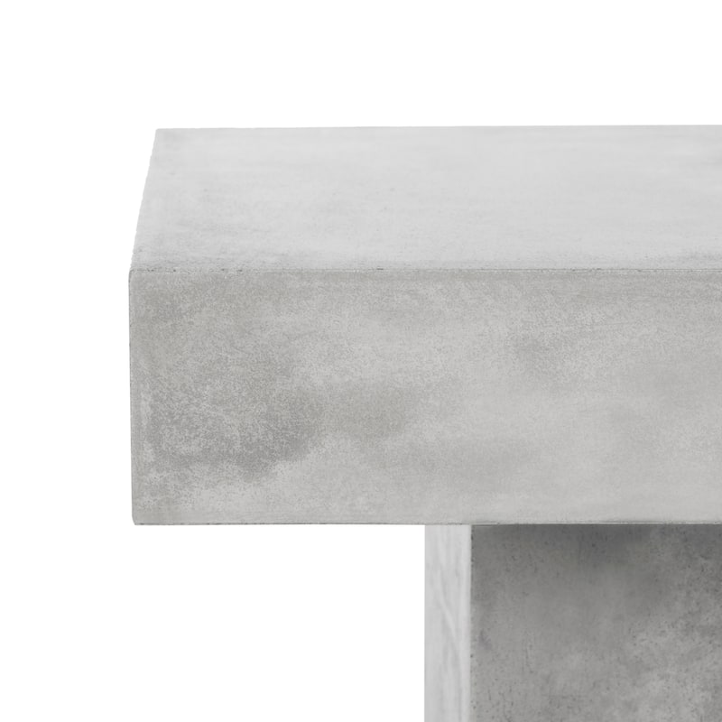 SAFAVIEH Oili Dark Grey Modern Concrete Indoor/ Outdoor Coffee Table - 23.6" x 23.6" x 15.8" - 24Wx24Dx16H
