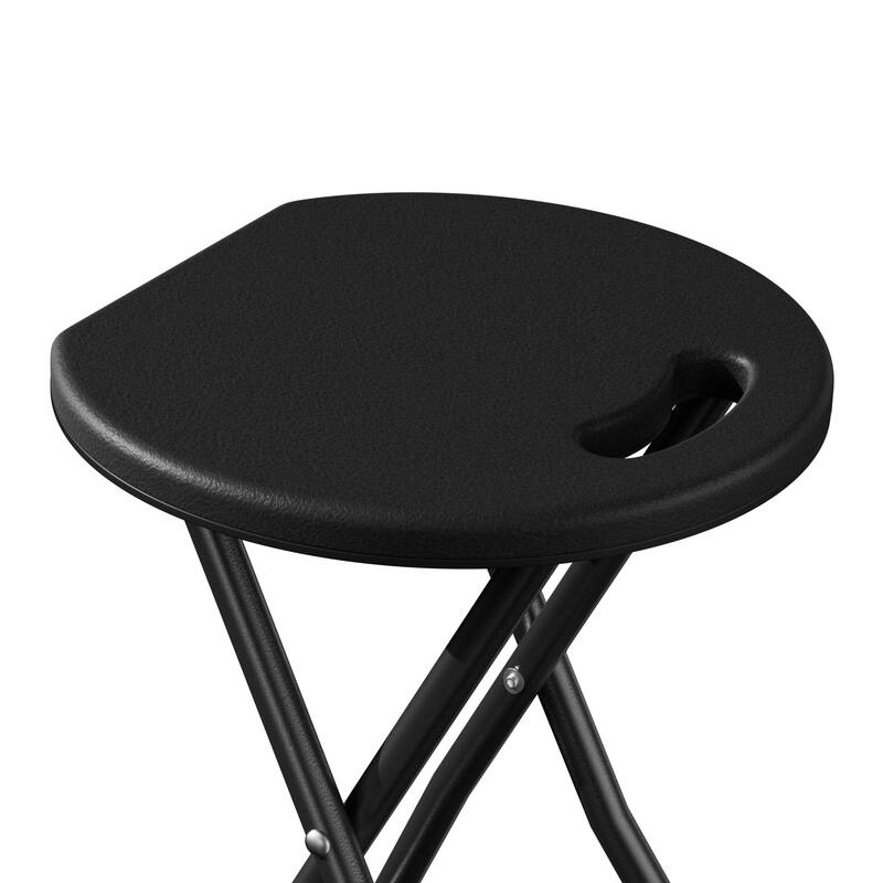 VECELO Modern X-Frame Folding Chair with Carry Handle Indoor Outdoor Space Saving Minimalist Design Chair