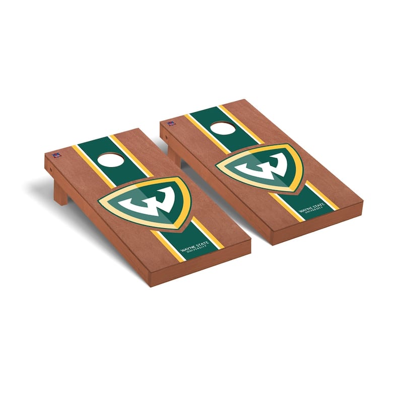 Wayne State Warriors Rosewood Cornhole Board Set