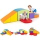 preview thumbnail 1 of 4, 6 PCS Foam Climbing Blocks Soft Play Climbing for Toddlers w/ Tunnel Multi