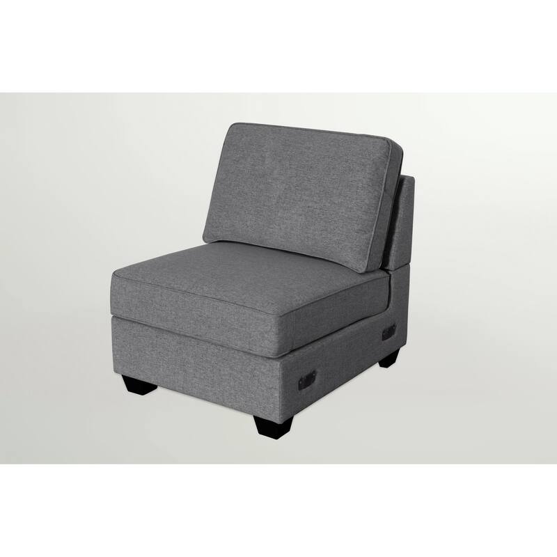 130'' Reversible Modular Sectional Sofa Couche With Ottoman