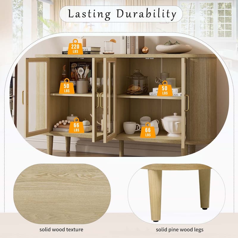 Farmhouse Sideboard Cabinet with Storage
