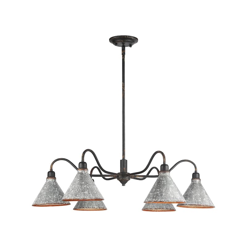 Golden Lighting 0877-6 Jasper 6 Light 38" Wide Chandelier