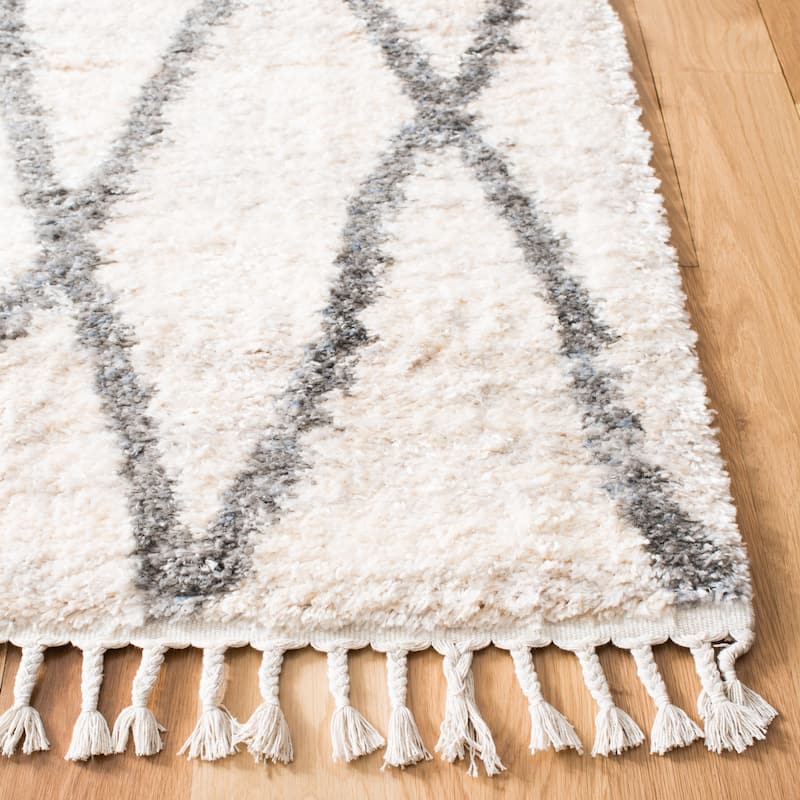 SAFAVIEH, Berber Fringe Ansje Mena Trellis Rug - 8' x 10'