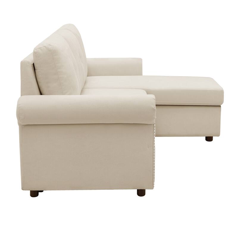 83" L-Shape Sectional Sofa with Storage Chaise